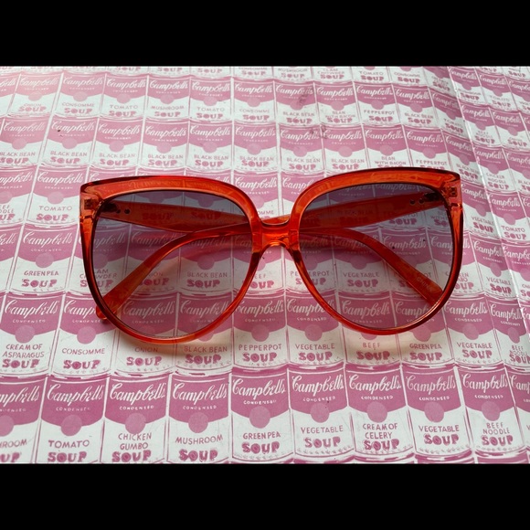 BRAND NEW orange retro BIG adult mod sunglasses🖤 - Picture 4 of 4